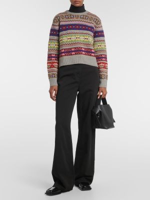 Dzianinowy sweter wełniany Polo Ralph Lauren szary