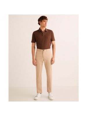 Pantalones chinos de algodón Barbour beige