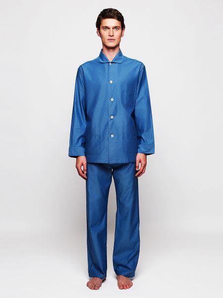 Pijama de tejido jacquard Mirto azul