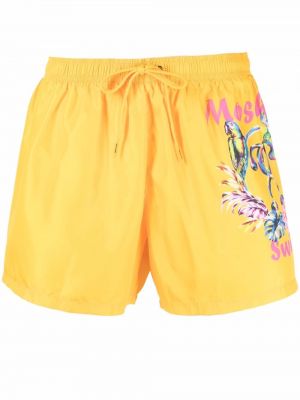 Trykt shorts Moschino gul