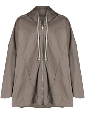 Oversized hoodie med dragkedja Rick Owens brun