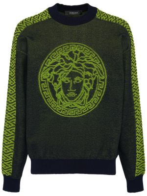 Bavlnená mikina Versace zelená