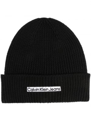 Bonnet en tricot Calvin Klein noir