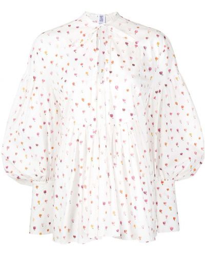 Trykt floral bluse Rosie Assoulin hvit