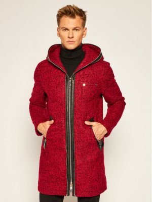 Vilnonis žieminis paltas Rage Age raudona