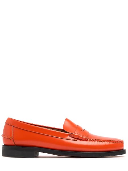 Mocasines de cuero Sebago naranja