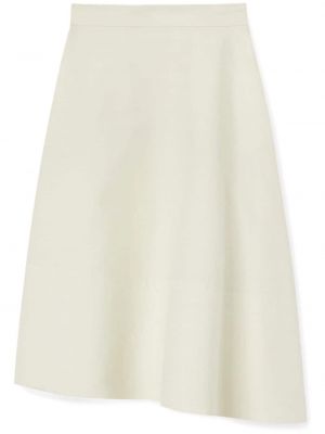 Asimetrična midi suknja Jil Sander bijela