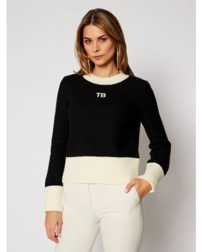 Tory Burch Sweater 76897 Fekete Relaxed Fit