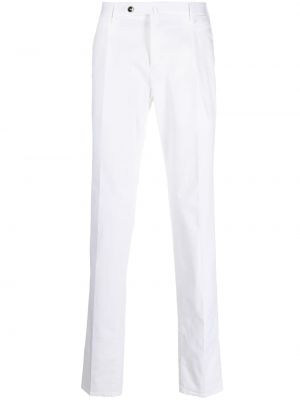 Pantaloni chino slim fit di cotone Pt Torino bianco