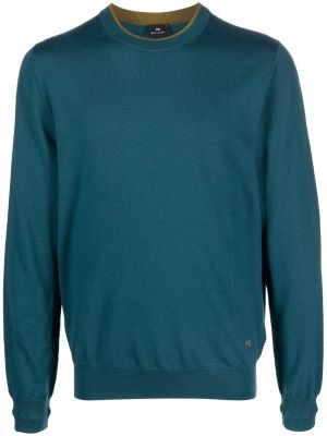 Merinowolle sweatshirt mit stickerei Ps Paul Smith blau