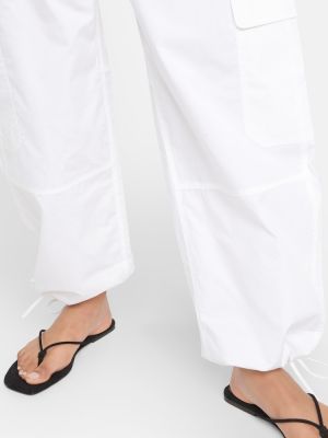 Pantaloni cargo din bumbac Toteme alb