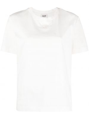 T-shirt brodé en coton Claudie Pierlot blanc