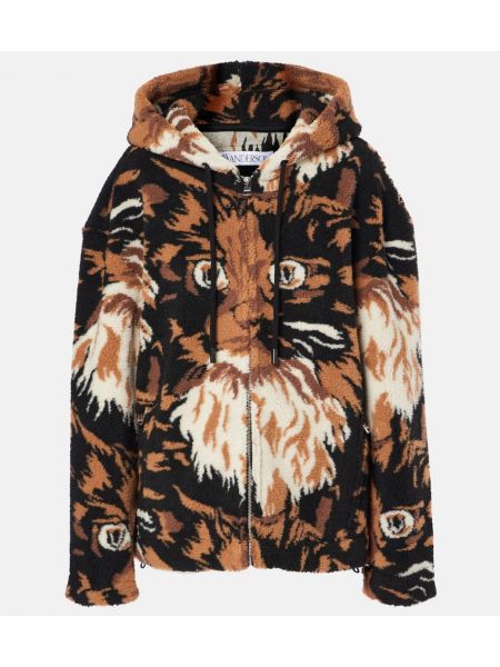 Fleece lynlås hættetrøje Jw Anderson