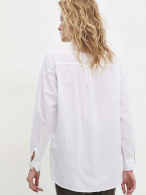 Bavlněná košile relaxed fit Answear Lab bílá
