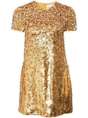 Flitrované mini šaty Carolina Herrera zlatá