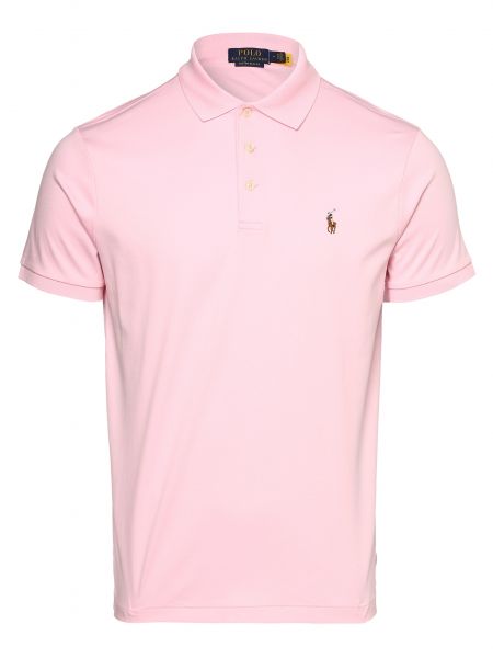 Поло тениска с копчета slim Polo Ralph Lauren розово