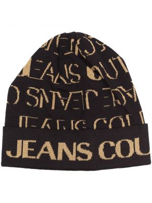 Mütze mit stickerei Versace Jeans Couture schwarz