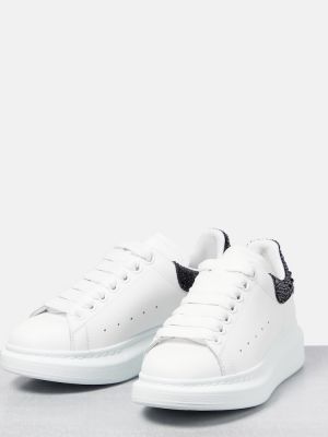 Sneakers di pelle oversize Alexander Mcqueen bianco
