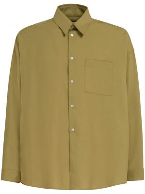 Μάλλινο πουκάμισο Marni πράσινο