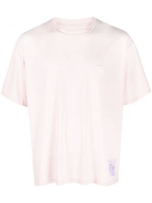 Тениска с кръгло деколте Satisfy розово