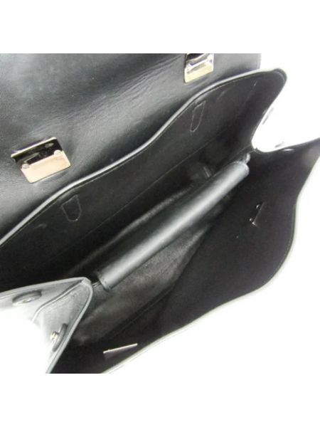 Bolsa de hombro de cuero retro Prada Vintage negro