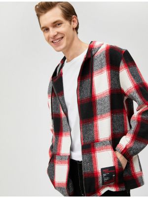 Rūtainas kapučdžemperis ar apdruku Koton
