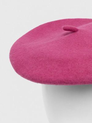 Volnena baretka Sisley roza