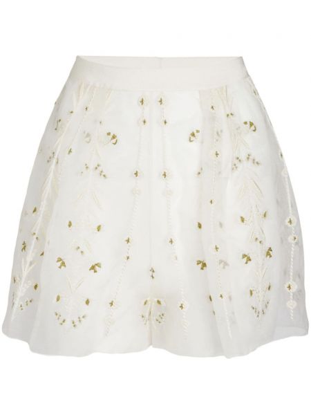Kratke hlače s cvetličnim vzorcem Giambattista Valli bela