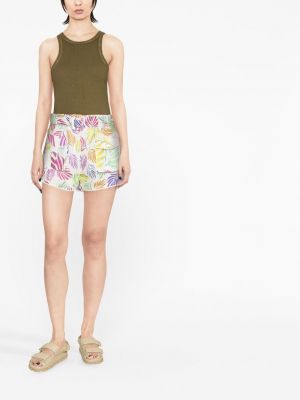 Shorts mit print mit tropischem muster Ixiah weiß