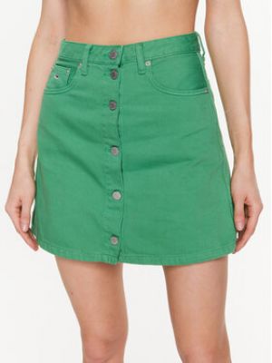 Džínová sukně Tommy Jeans zelené