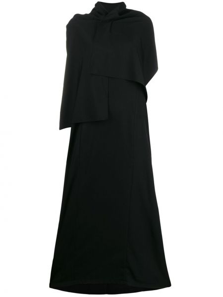 Vestido midi asimétrico Yohji Yamamoto negro