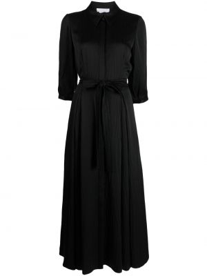 Svilena srajčna obleka Gabriela Hearst črna