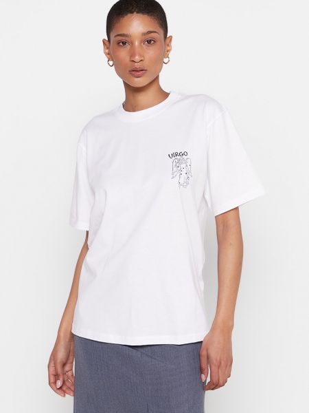 Koszulka z nadrukiem Victoria Beckham biała