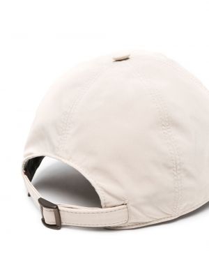 Haftowana czapka z daszkiem Brunello Cucinelli biała