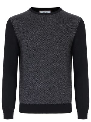 Черный шерстяной свитер Canali