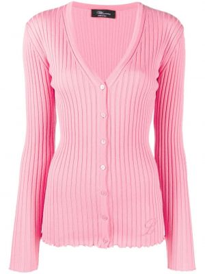 Woll strickjacke mit v-ausschnitt Blumarine pink