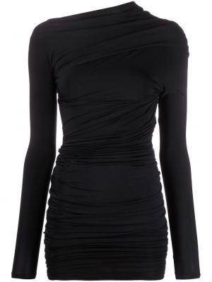 Asymetrické koktejlkové šaty Balenciaga čierna