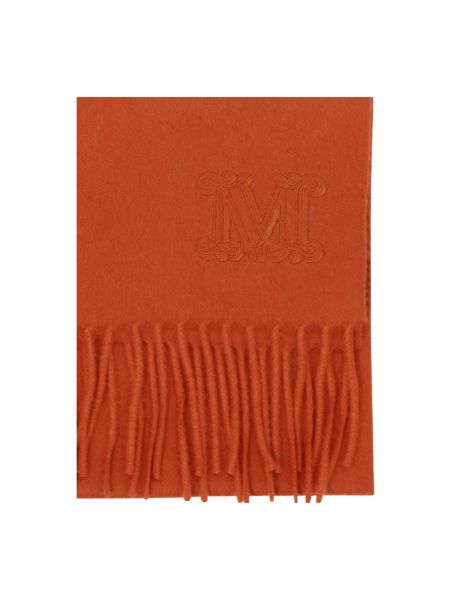 Bufanda de cachemir con estampado de cachemira Max Mara naranja