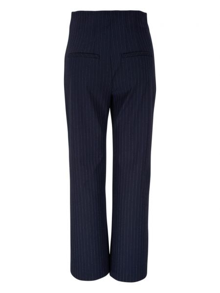 Pruhované kalhoty Veronica Beard modré