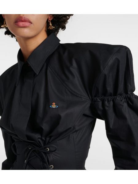 Vestido midi de algodón Vivienne Westwood negro