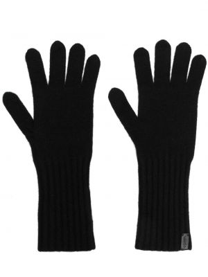 Pletené kašmírové rukavice Vince čierna