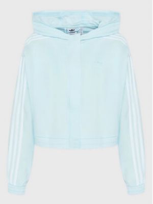 Mikina relaxed fit Adidas modrá