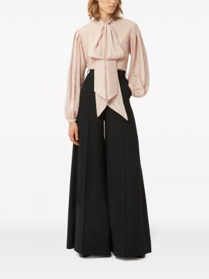 Chemise avec noeuds en soie en coton Nina Ricci rose