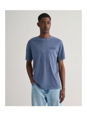 T-shirt à imprimé avec manches courtes Gant bleu