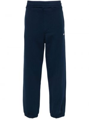 Pantaloni sport din bumbac cu imagine Msgm albastru
