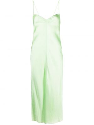 Σατέν φόρεμα Forte_forte πράσινο