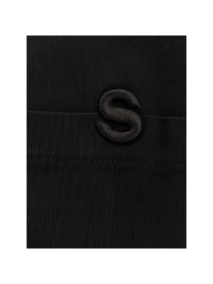 Camisa con bordado de algodón Sacai negro