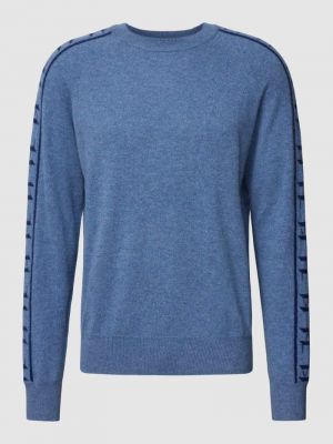 Dzianinowy sweter Karl Lagerfeld niebieski