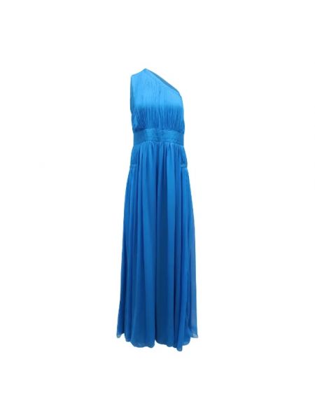 Jedwabna sukienka długa Diane Von Furstenberg niebieska