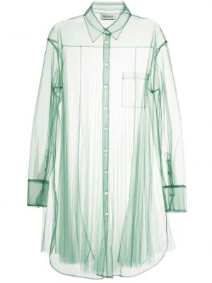 Прозрачна риза Monse зелено